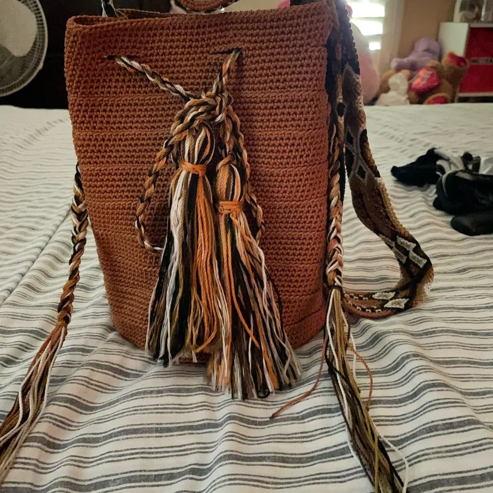 Drawstring Mexican bag - Picture 3 of 3